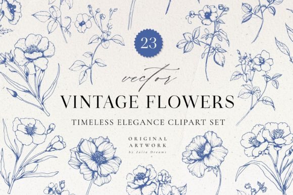 Download Vintage Flowers Timeless Elegance SVG - Flowers Collection