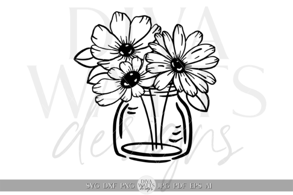 Download Minimalist Flowers in Vase Graphic SVG - Flowers Collection
