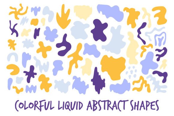 Download Colorful Liquid Abstract Shapes PNG - Liquid Collection