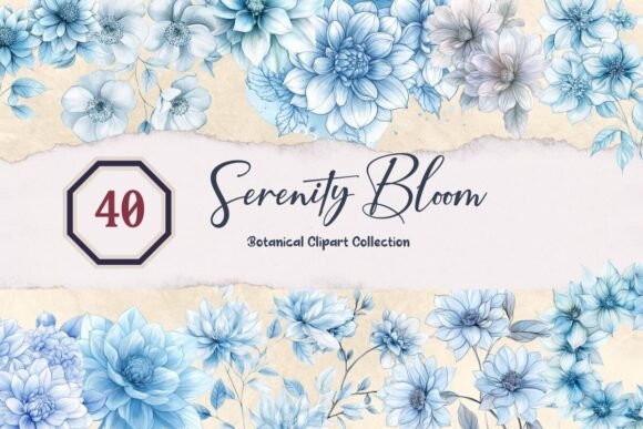 Download Serenity Bloom Botanical Clipart Bundle - Botanical Collection