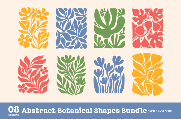 Download Abstract Botanical Shapes SVG Bundle - Botanical Collection