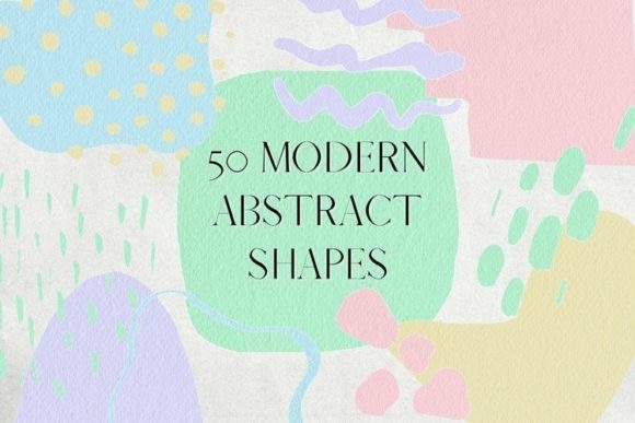 Download 50 Pastel Abstract Shapes Clipart - Abstract shapes Collection