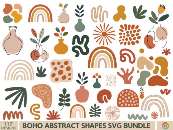 Download Boho Abstract Shapes Svg Bundle - Abstract shapes Collection