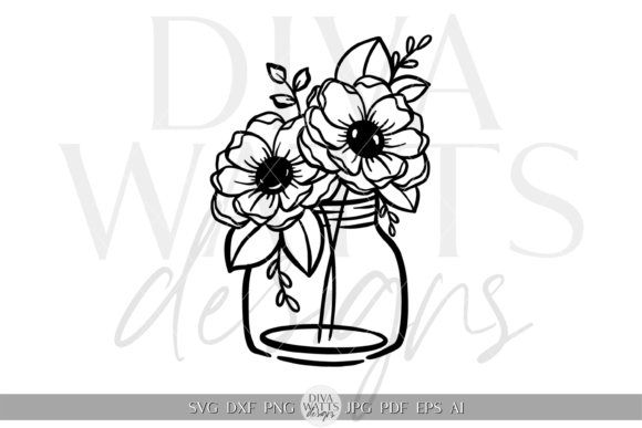 Download Flowers in Vase Illustration SVG - Flowers Collection