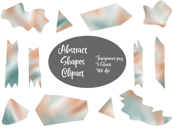 Download Painted Abstract Shapes Clipart Stickers - Abstract shapes Collection
