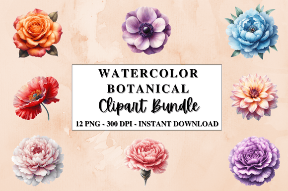 Download Watercolor Botanical Clipart Bundle - Botanical Collection