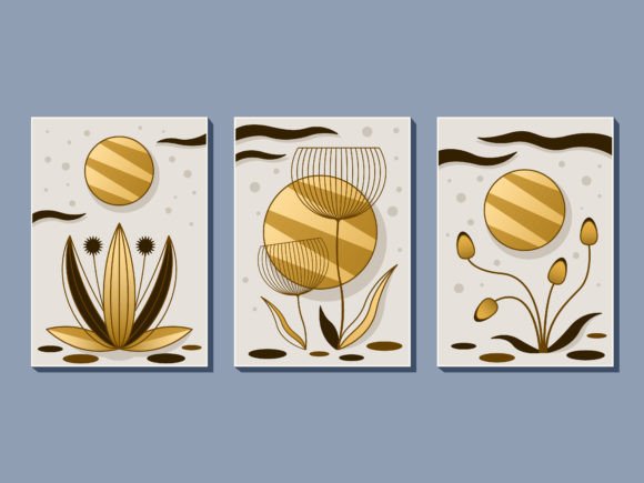 Download Flowers and Sun Abstract Minimal Art - Flowers Collection