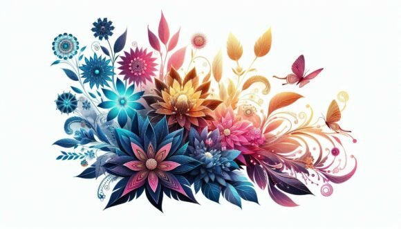 Download Digital Modern Flowers - Flowers Collection