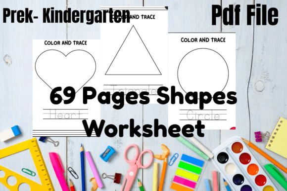 Download 69 Pages Shapes Worksheet Prek-k - Premium Resources
