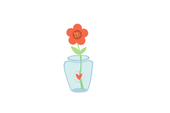 Download Spring Red Flowers in Vase Flat Icons - Flowers Collection