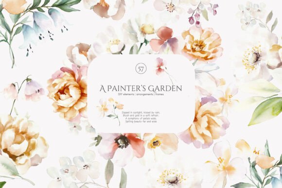 Download Watercolor Modern Flowers Clipart Set - Flowers Collection