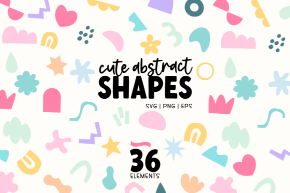 Download 36 Cute Abstract Shapes SVG Bundle - Abstract shapes Collection